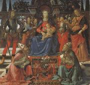 Domenico Ghirlandaio Madonna and Child Enthroned with Four Angels,the Archangels Michael and Raphael,and SS.Giusto and Ze-nobius oil painting picture wholesale